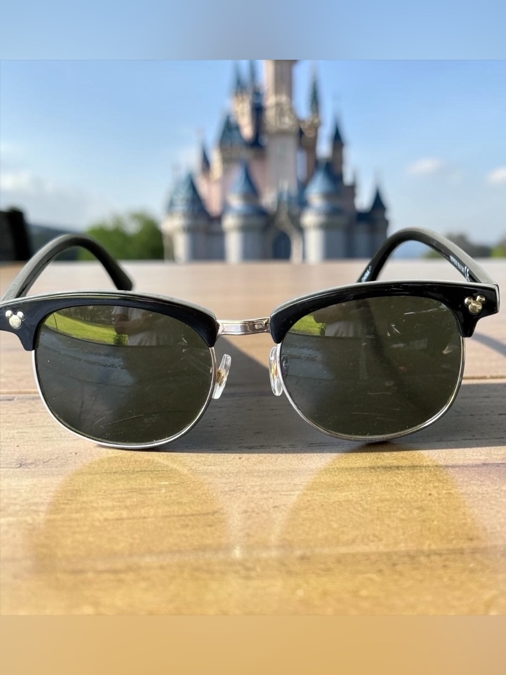 Official Disney Parks Mickey Mouse Clubmaster Sunglasses Black Adult - READ
